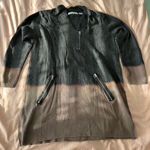 Eight Eight Eight Dip Dye Gray Sweater with zippers